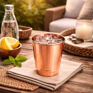 100% Pure <b>Copper</b> Glass Tumbler | Handmade <b>Copper</b> Drinking <b>Cup</b> | Ayurvedic Water Vessel | Health Benefits <b>Copper</b> <b>Cup</b> | Rustic Kit - Product Image 4