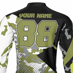 Camiseta Deportiva de Ciclismo de Manga Larga para Hombre, Sublimada, de Poliéster de Secado Rápido, Verde, Blanco y Gris, para Todas las Temporadas - Product Image 6