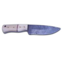 Couteau à dépecer SHEIKH ENTERPRISES en acier Damas, lame de 8 pouces, manche en acier inoxydable, pour camping et chasse, DIY OEM, garantie 3 ans
