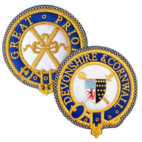 Manto con Insignia de la Cruz Roja de los Caballeros Templarios de West Lancashire para Regalia del Reino Unido OEM KT, Regalia Masónica Bordada en Lona