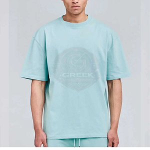 Camisetas Extra Grandes al por Mayor para Hombre, de Algodón Suave, Corte Holgado, Transpirables, de Secado Rápido, con Estampado Digital y Bordado, Manga Corta, a la Moda - Product Image 3