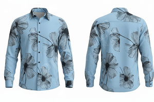 Chemise à Boutons à Motifs Floraux Personnalisés pour Toutes les Saisons, Chemise à Manches Longues Casual, Confortable, Élégante, OEM ODM, Chemises de Haute Qualité - Product Image 4