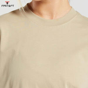 Camiseta Deportiva de Verano para Mujer, Transpirable y Ecológica, 100% Algodón, Corte Regular, Logotipo Personalizado OEM, Corte Holgado para Entrenamiento - Product Image 5