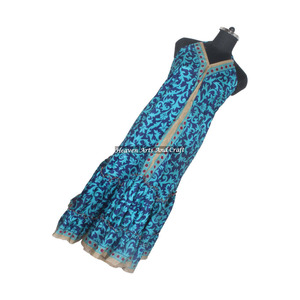 Nouvelle robe sari en soie vintage de style bohème indien moderne, imprimé traditionnel, pour femmes, tenue d'été, mode féminine - Product Image 1