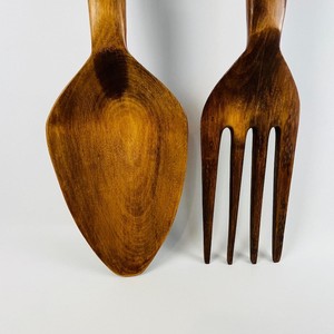 Juego de Cuchara y Tenedor de Madera de Acacia Pulida a Mano, Ecológico, Diseño Tradicional de Lujo, Cubiertos Reutilizables para Bodas y Fiestas - Product Image 5