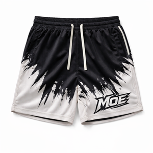 Pantalones Cortos de Baloncesto para Hombre de Poliéster con Estampado Gráfico en Contraste, Ropa Deportiva de Entrenamiento con Producción Personalizada OEM MOE - Product Image 3