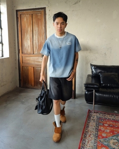 Vintage Washed Denim T Shirt Oversized Short Sleeve Cotton Tee Patchwork Number Graphic Streetwear Top - Product Image 5