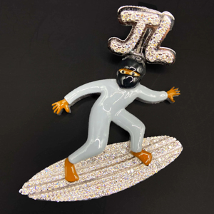 Colgante Hip Hop Cristiano de Lujo con Diamantes de Imitación, Aleación, Gran Emperador - Product Image 1