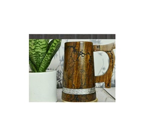 Tazas de Madera Vintage Hechas a Mano, Tazas de Madera Natural para Beber, Vajilla Rústica para Café, Té y Bebidas, para el Hogar, Restaurantes y Hostelería - Product Image 6