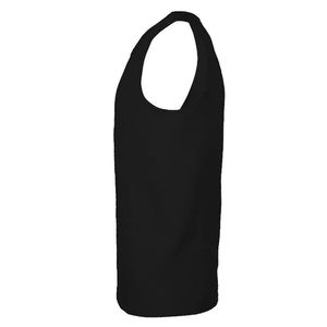 INDEX Men's Sleeveless <b>Tank</b> <b>Top</b> O-Neck <b>Black</b> Astronaut Mowing Moon Print Casual Sporty Fit Gym Wear Polyester Athletic Vest - Product Image 4