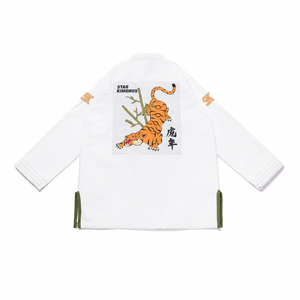 STAR X KIMONOS Kimono Profesional de Jiu Jitsu Brasileño de 400 GSM con Logotipo Personalizado, Tejido Perlado, Fabricante de Kimonos de Entrenamiento de Jiu Jitsu Brasileño - Product Image 2