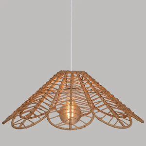 Premium Selection Handwoven Rustic Seagrass <b>Ceiling</b> Lampshade Lightweight Eco-Friendly Sustainable Home <b>Lighting</b> Decoration - Product Image 4
