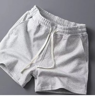 Sweat-shirt décontracté pour homme en coton écologique uni avec logo personnalisé, taille mi-haute élastique et cordon de serrage, idéal pour le sport, l'été et le quotidien