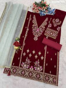 ชุดกระโปรงกึ่งเย็บปักลาย zari-zari 9000คอลเลกชันล่าสุดสำหรับใส่ตามเทศกาล - Product Image 2