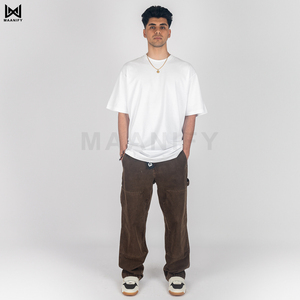 เสื้อยืดสตรีทแวร์คลาสสิกสั่งทำขายส่ง แบบยูนิเซ็กซ์ ผ้าหนา GSM 100 เปอร์เซ็นต์ ผ้าฝ้ายหวีอย่างดี เสื้อเปล่า OEM - Product Image 1