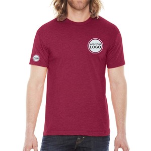 เสื้อยืดคอกลมโลโก้แบบกำหนดเอง ลายพื้นเรียบ ออกแบบเองได้ - Product Image 5