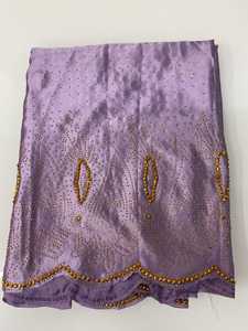 Somali Bridal Dirac Gougra Satin 100% <b>Silk</b> Lightweight Woven 60GSM Eco-Friendly Fabric Floral Pattern High Quality Bedding - Product Image 4