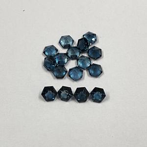 7mm Natural London <b>Blue</b> <b>Topaz</b> Faceted Hexagon Cut Loose Gemstone At Factory Price <b>Topaz</b> Manufacturer Fast Shipping From India - Product Image 4