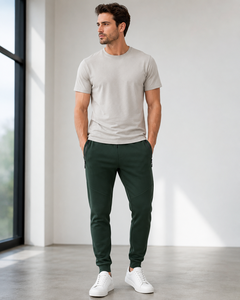 Pantalon de jogging décontracté pour homme en toile épaisse anti-rides, personnalisé OEM, avec taille élastique et finition délavée, en nylon, collection 2026 - Product Image 2