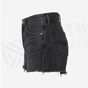 Pantalones Cortos de Verano para Mujer, Diseño Sexy de Cintura Alta, Transpirables, de Lona Vaquera, Casuales, de Alta Calidad, Color Personalizado, Estilo Urbano - Product Image 3