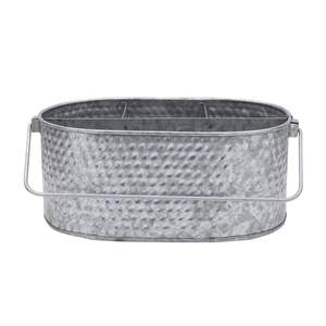 Porte-couverts en acier galvanisé avec poignée en bois, organisateur de table compact pour restaurant, bar, maison et cuisine - Product Image 5