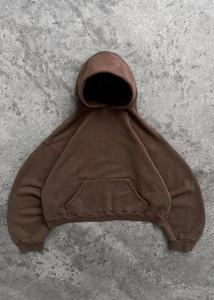 Sudadera con capucha corta de manga larga para mujer con bloques de color y diseño cruzado - Product Image 2