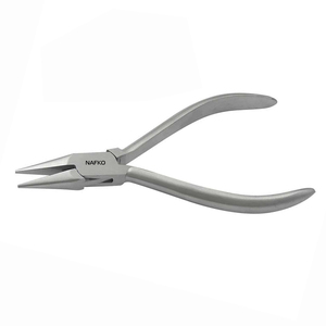 Jewelry Making DIY <b>Crafts</b> Stainless Steel Matt Finish Chain Nose Smooth Jaw Plier 130mm Fishing Spring Crimping <b>Wire</b> Stripper - Product Image 1