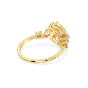 Anillo REYES Personalizable de Oro Amarillo de 14K con Múltiples Piedras de Moissanita, Regalo de Cumpleaños o Boda, Joyería Fina para Mujer - Product Image 4