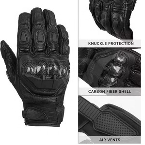 Gants de moto en cuir sur mesure pour l'été avec poignées, sangle de poignet réglable, antidérapants, respirants, légers, unisexes - Product Image 5