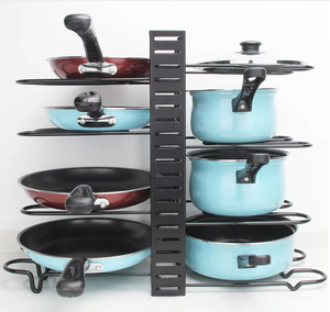 Étagère de rangement réglable pour armoire de cuisine OEM/ODM, étagère de rangement en métal multi-usages pour casseroles, poêles et ustensiles de cuisine - Product Image 2