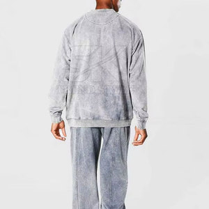 Sudadera de Invierno con Lavado Ácido, Sudadera de Color Sólido con Lavado Ácido, Ropa de Moda, Sudadera con Lavado Ácido - Product Image 3