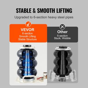 Martinetto Pneumatico a Tre Sacche da 3 Tonnellate/6600 Libbre, Sollevamento Rapido 3-5s, Altezza 17,7 Pollici/450 mm, Sei Tubi in Acciaio, per Auto - Product Image 4