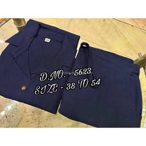 ผ้าคอตตอนแบบหนาที่สวยงามยืดได้ผ้าคอตตอนพร้อมกระดุมไม้ - Product Image 3