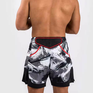 Pantalones Cortos de Entrenamiento de MMA para Hombre, Flexibles, Ligeros, de Secado Rápido, Duraderos y Cómodos, para Artes Marciales y Grappling, de Poliéster/Algodón, Marca BRAVE - Product Image 2