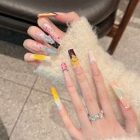 Uñas acrílicas de gel para dedos con tubo Escaleras Frosting Postre Adorno Diseño Rendezvous
