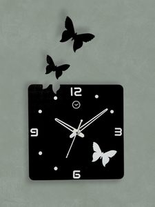 Butterfly Acrylic Wall <b>Clock</b> Square Silent <b>Battery</b> Operated Decorative Timepiece for Living Room Home Decor - Product Image 4
