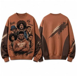 Factory OEM 330G Heavyweight Cotton Blend Oversized <b>Hoodies</b> Custom Embroidery Logo Men Streetwear Pullover Sweatshirts - Product Image 1