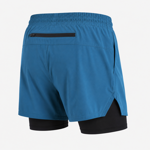 Custom <b>Men's</b> Casual 2 1 Quick Dry Gym Running <b>Shorts</b> Lightweight Breathable Athletic Training <b>Zip</b> <b>Pockets</b> Digital Fitness - Product Image 2