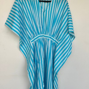 Women <b>Kaftan</b> Dresses Women Elegant <b>Kaftan</b> Floor-Length Eco-Friendly Natural Regular Fit Boho Casual <b>Summer</b> Resort Wear V-neck - Product Image 1