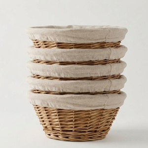 Round Lined Wicker Proofing <b>Basket</b> Natural <b>Bread</b> Dough Fermentation <b>Basket</b> for Sourdough Baking Wholesale Supply - Product Image 6