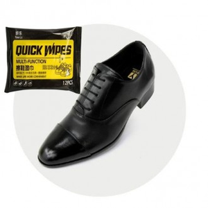 L'altezza delle scarpe eleganti da uomo e delle oxford in vacchetta domestica aumenta le scarpe nere piatte con Set di tessuti per la pulizia - Product Image 1