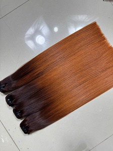 Nouvelles extensions de cheveux tissées ombrées, cheveux humains vietnamiens purs, styles lisses, ondulés et bouclés, provenant de lots complets de Remy. - Product Image 2