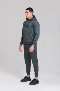 Conjunto Deportivo de Invierno Personalizado, Grueso y Holgado, 100% Poliéster, con Estampado por Transferencia de Calor, Pantalones Deportivos y Sudadera con Capucha para Hombre - Product Image 3