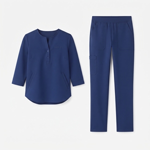Ensemble de Blouse et Pantalon de Travail Médical pour Femme, Col en V, Manches Courtes, Style Jogger, Uniforme de Soins Infirmiers et Médicaux, Vente en Gros - Product Image 4