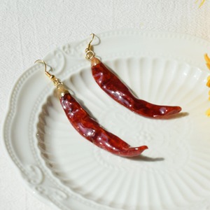 ต่างหูเรซิ่นพริกแห้งเคลือบเงาสำหรับผู้หญิง - Product Image 6