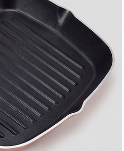 Square <b>Grill</b> Pan With <b>Ceramic</b> Non Stick Coating Aluminum Alloy Body Plastic Handle For Kitchenware And Induction Use - Product Image 3