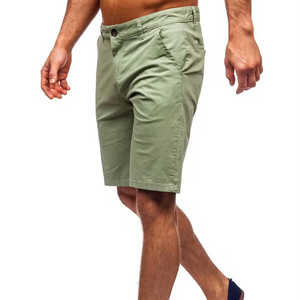 Pantalones Cortos de Golf para Hombre 2026, de Cintura Media, 100% Algodón, Diseño Liso, Largos hasta la Rodilla, Casuales de Verano con Cierre de Botones - Product Image 1
