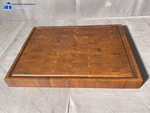 Wood Rectangle Chopping <b>Block</b> Durable Natural Wood Cutting Board Eco-Friendly Sustainable Non-Toxic 1.5cm Thick Dishwasher Safe - Product Image 3
