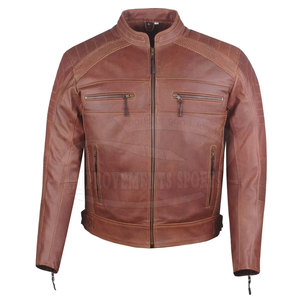 Vestes de moto en cuir de haute qualité à quantité minimale de commande bas pour hommes Veste de moto en cuir au design unique pour hommes - Product Image 1
