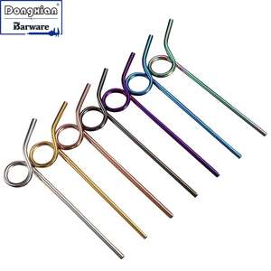 Pajitas Reutilizables de Acero Inoxidable Bold Blossom Bendy Loop, Ecológicas, Biodegradables, de Grado Alimenticio, 6mm X 215mm - Product Image 2